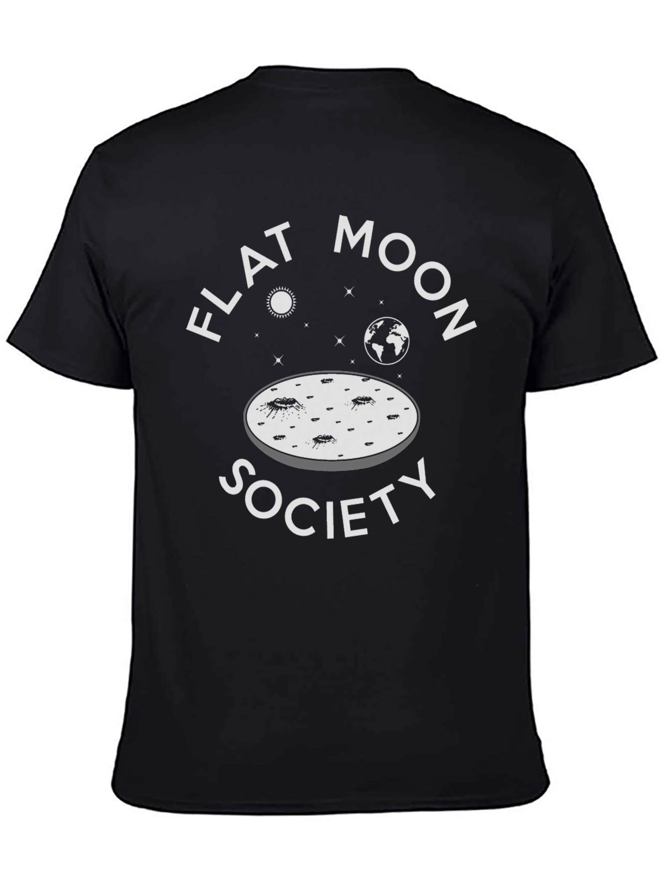 Flat Moon Society T-Shirt - Novelty Space Design