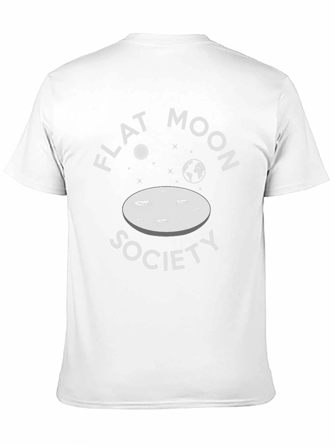 Flat Moon Society T-Shirt - Novelty Space Design