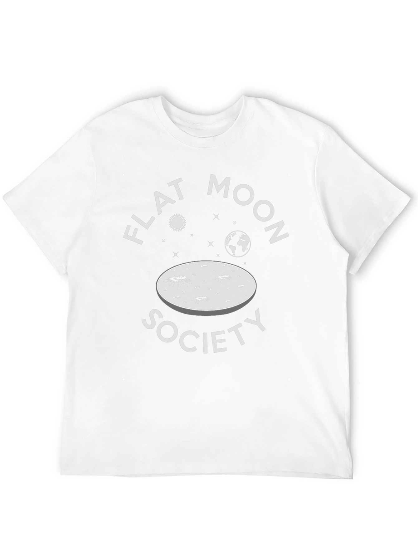Flat Moon Society T-Shirt - Novelty Space Design