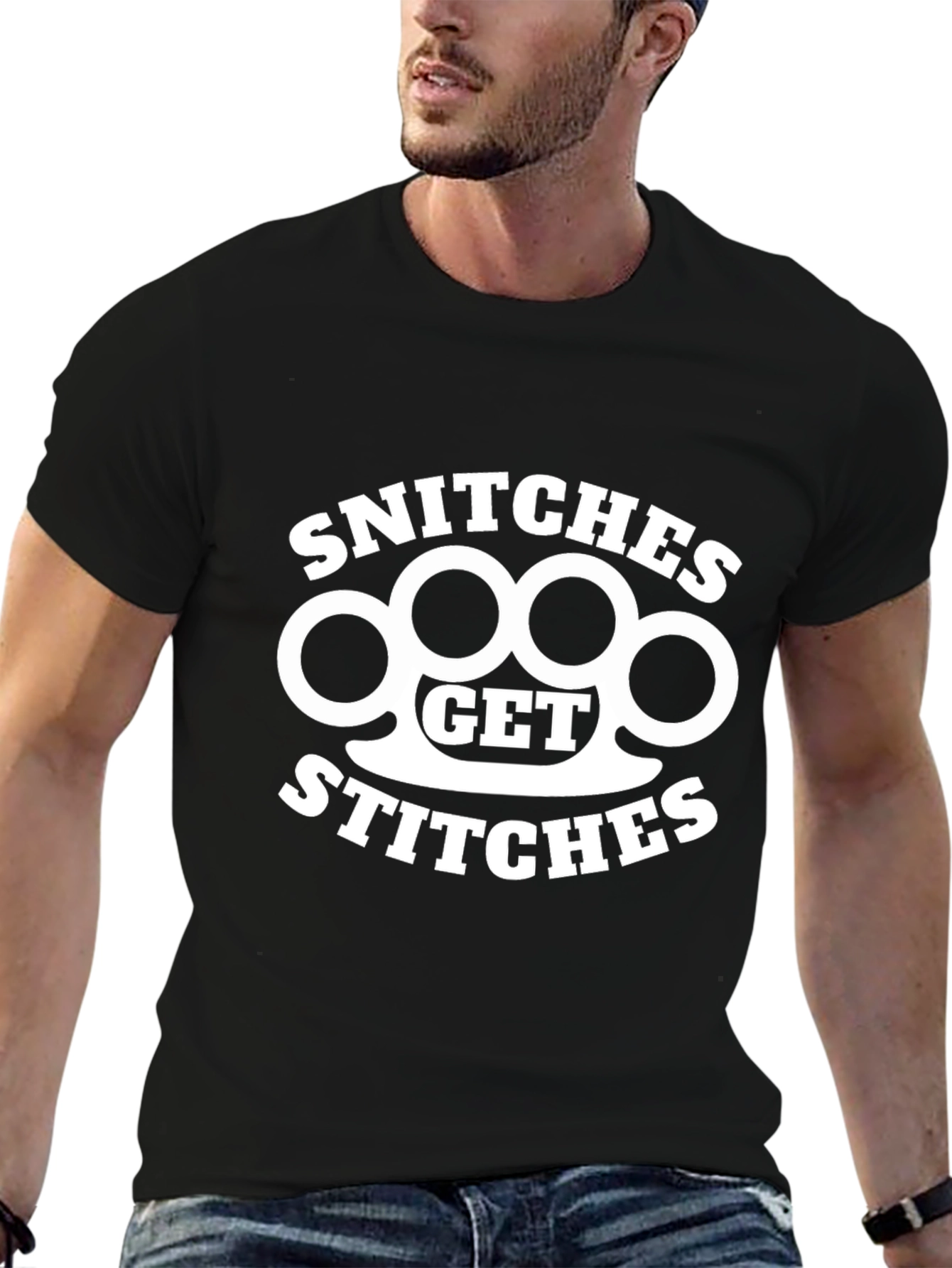 Snitches Get Stitches Graphic T-Shirt