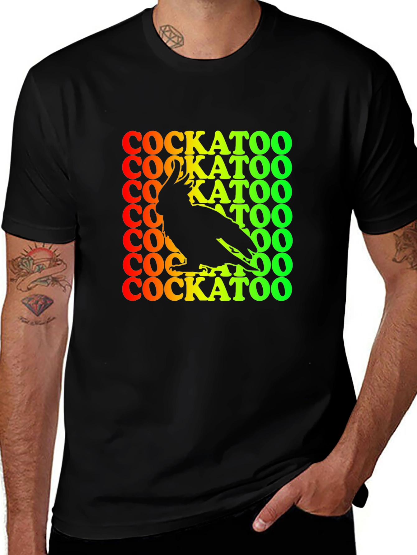Cockatoo Graphic Tee - Mens Black T-Shirt