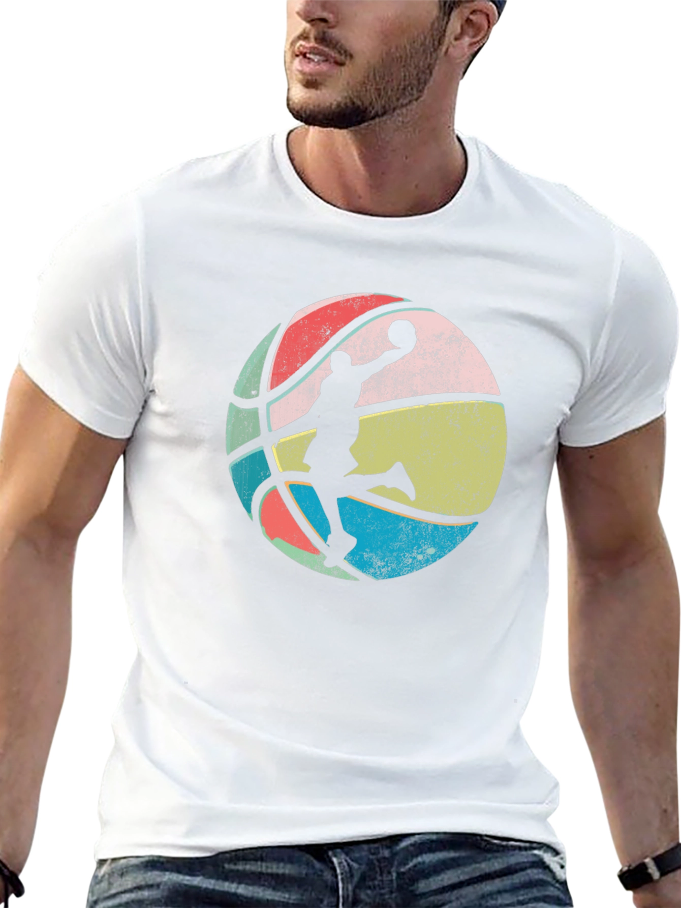 Retro Basketball Player Graphic Tee