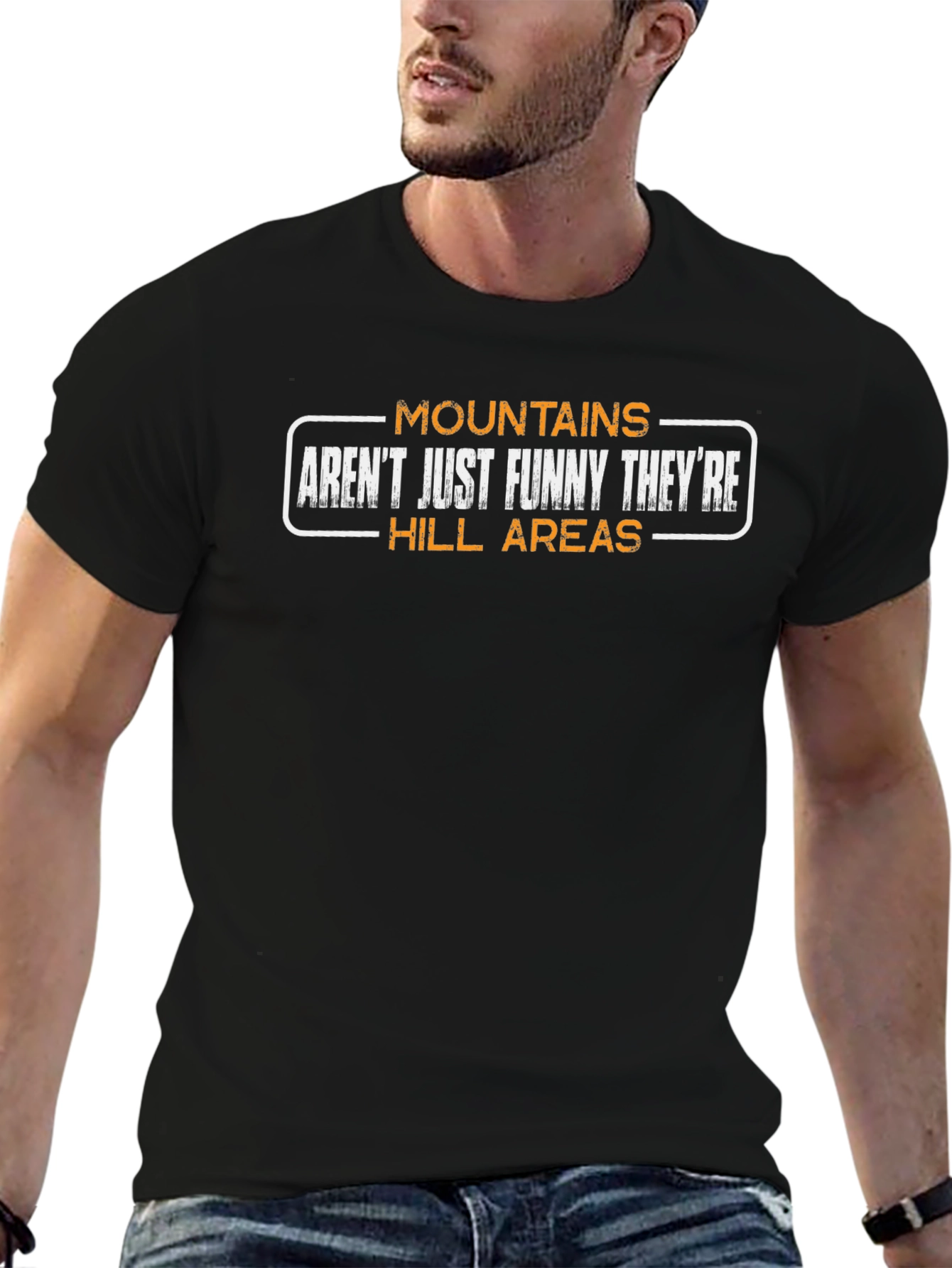 Mountains Arent Funny Mens T-Shirt
