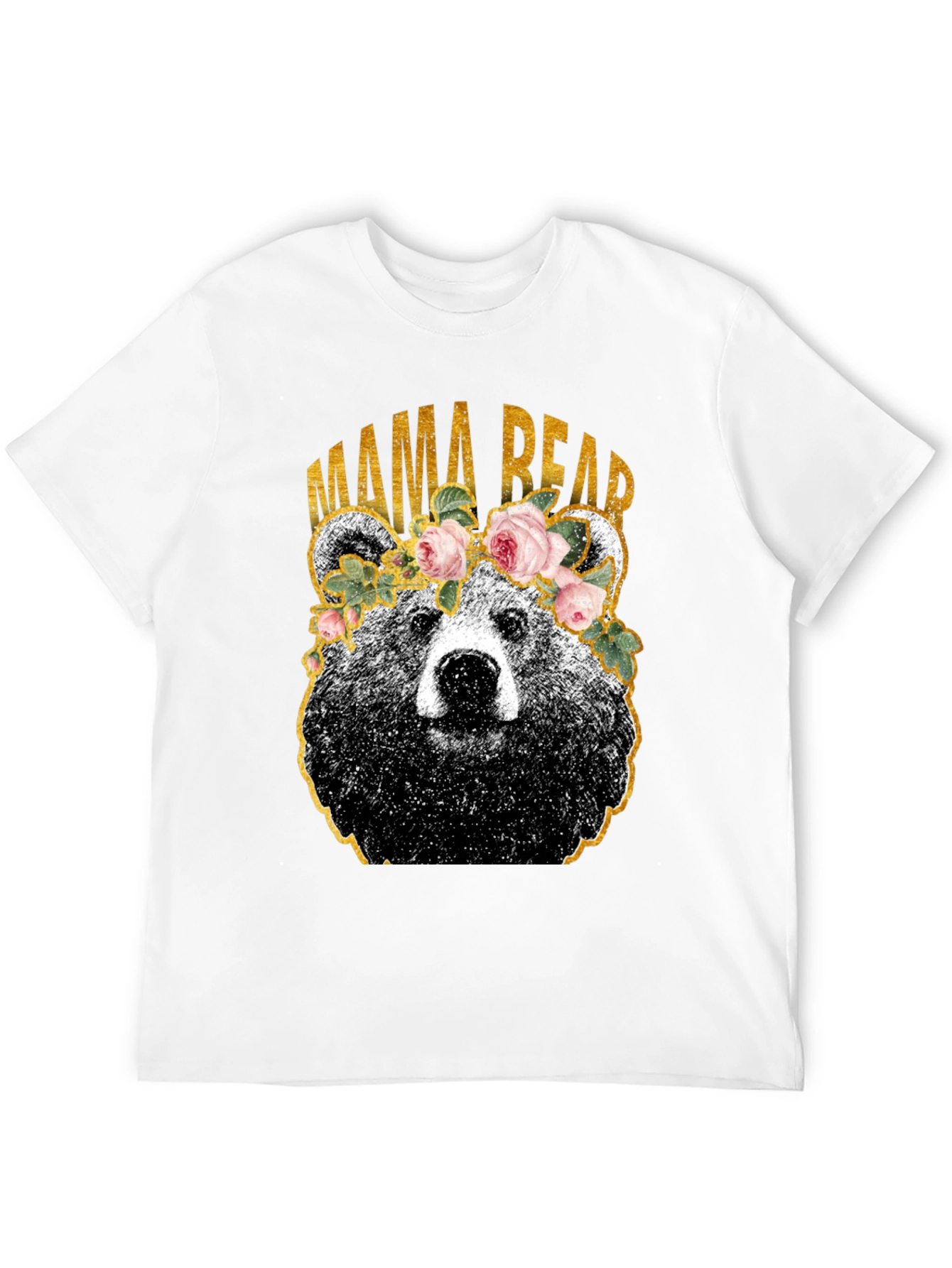 Mama Bear Graphic T-Shirt - Floral Crown