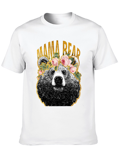 Mama Bear Graphic T-Shirt - Floral Crown