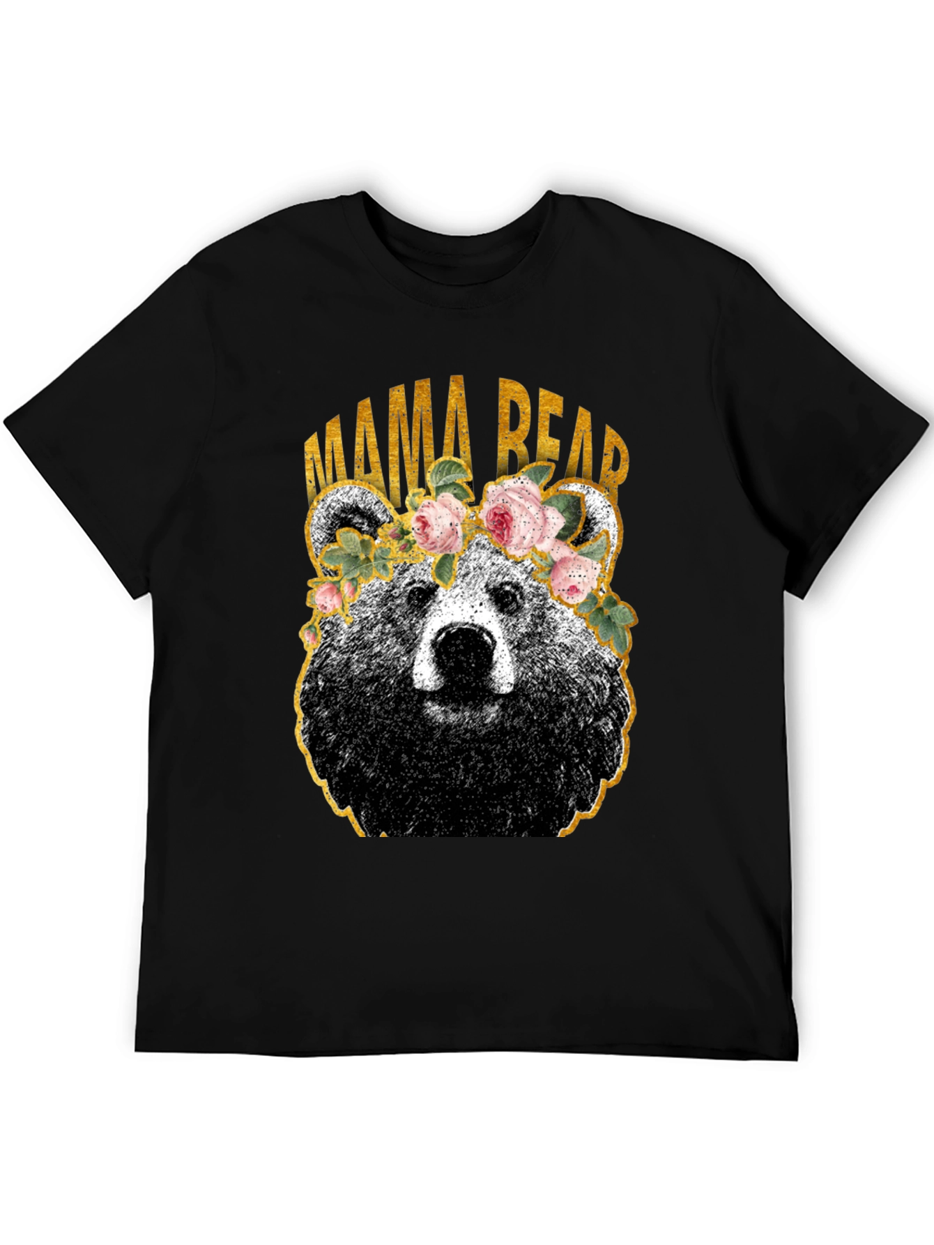 Mama Bear Graphic T-Shirt - Floral Crown
