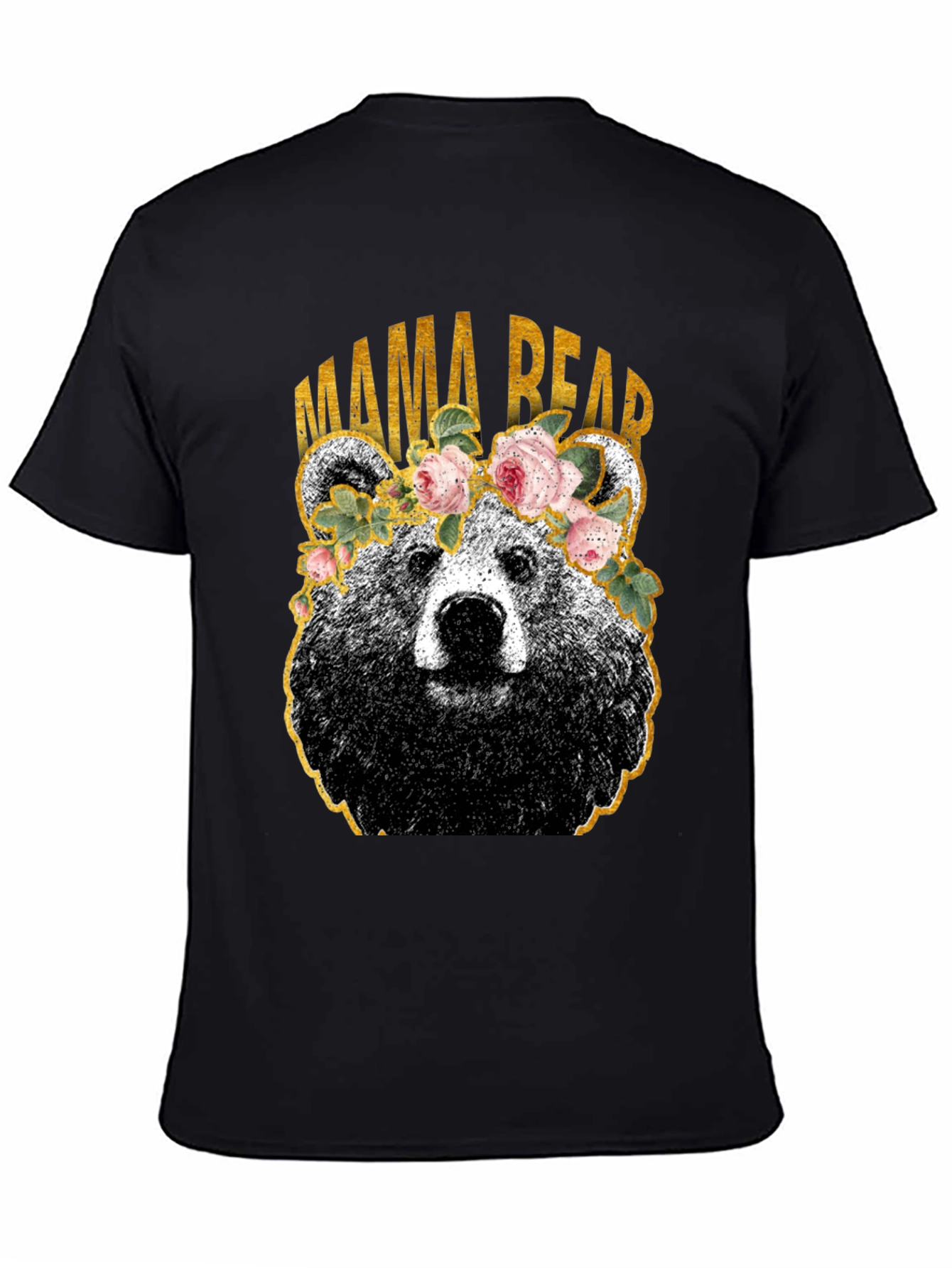 Mama Bear Graphic T-Shirt - Floral Crown