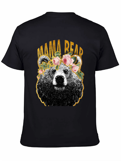Mama Bear Graphic T-Shirt - Floral Crown