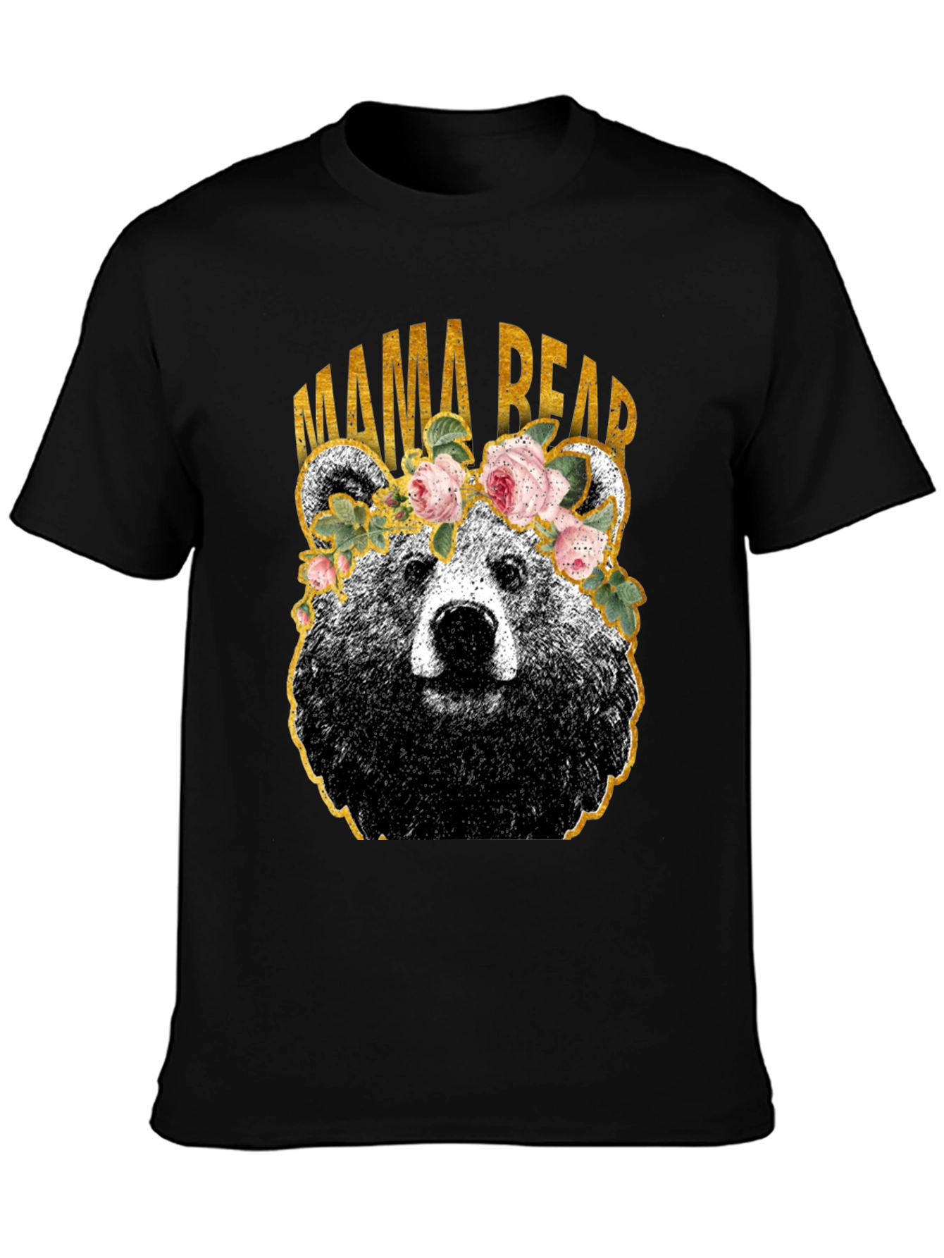 Mama Bear Graphic T-Shirt - Floral Crown