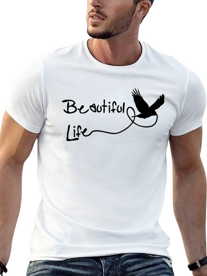 Beautiful Life Graphic Tee - Mens Black T-Shirt