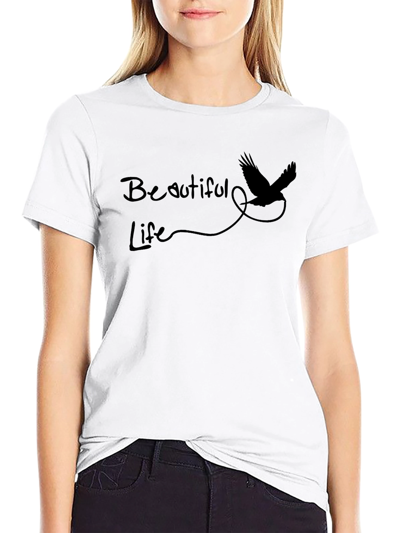 Beautiful Life Graphic Tee - Mens Black T-Shirt