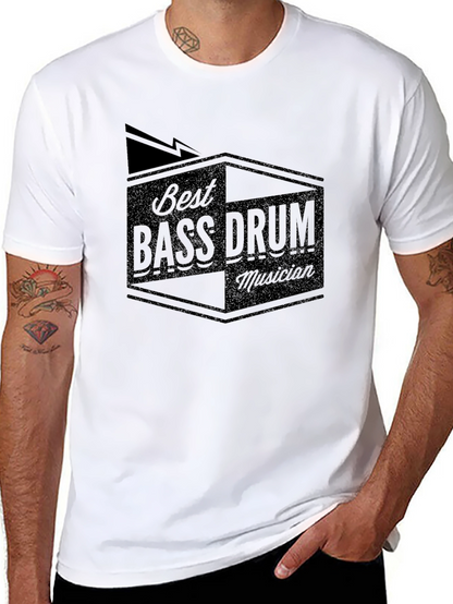 Best Bass Drum Musician Black Graphic Tee