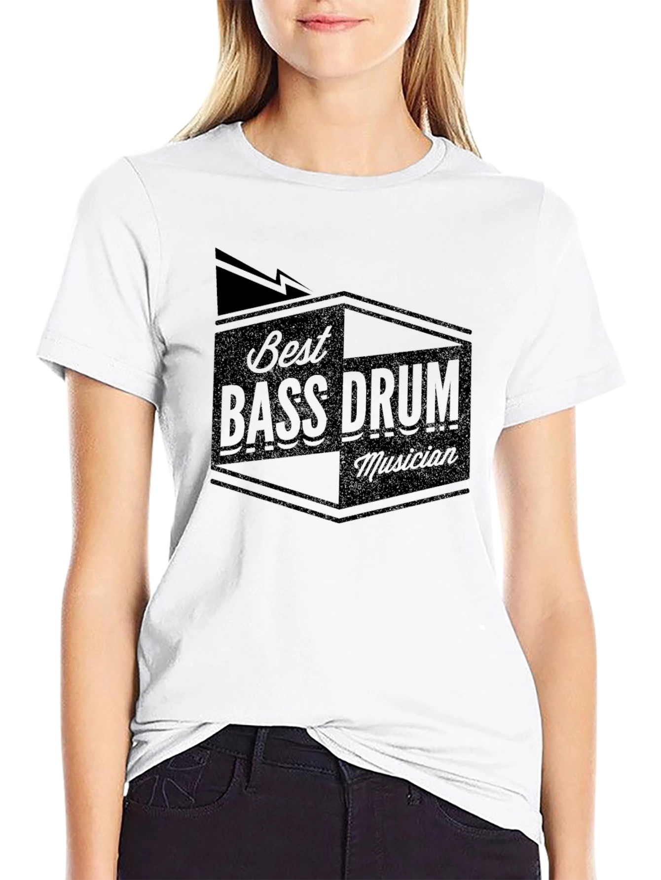 Best Bass Drum Musician Black Graphic Tee