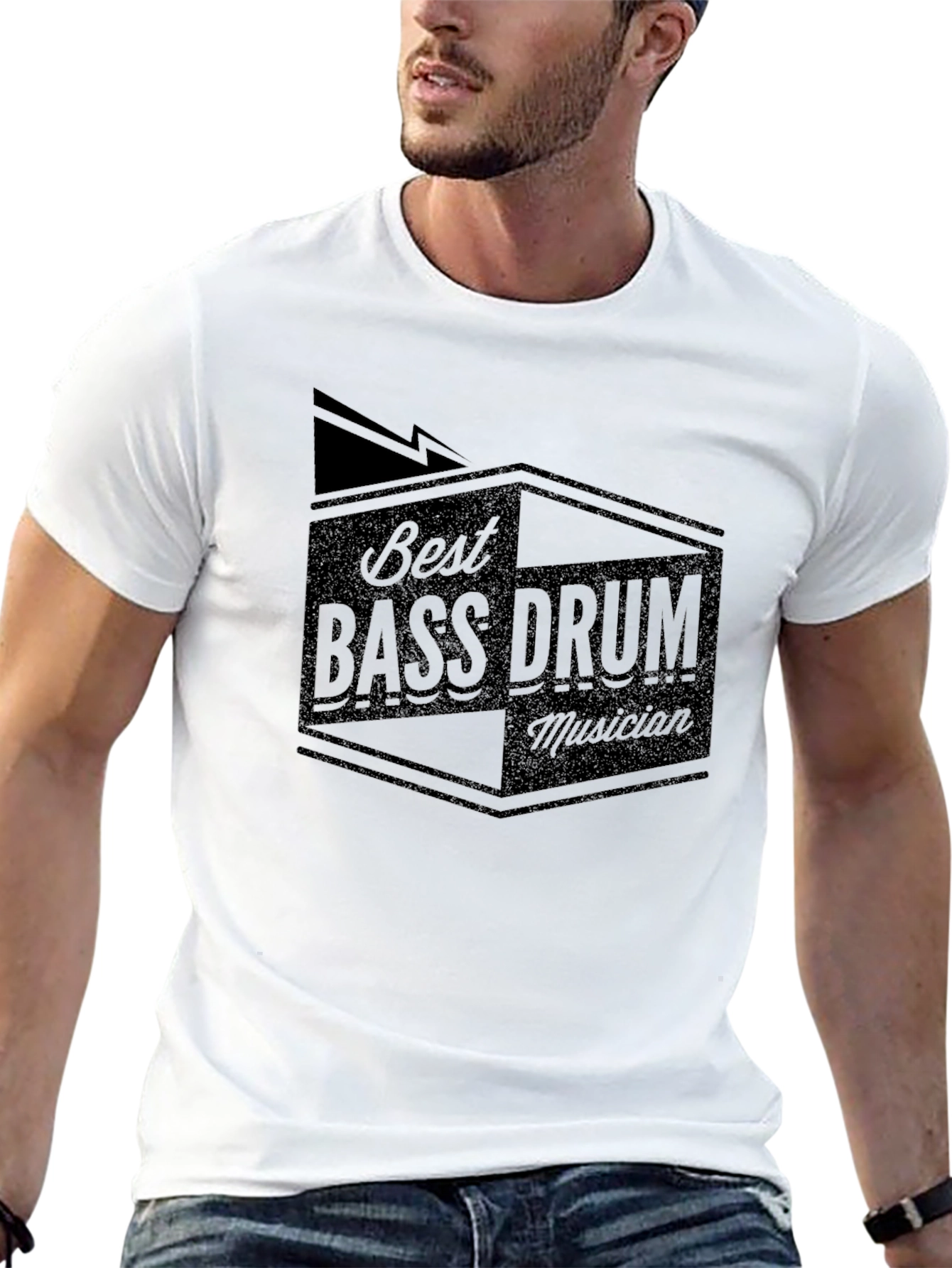 Best Bass Drum Musician Black Graphic Tee