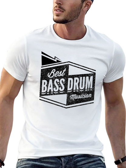 Best Bass Drum Musician Black Graphic Tee