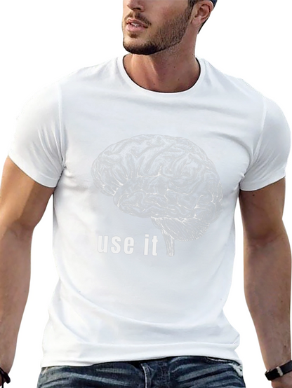 Brain Use It Graphic Tee - Black