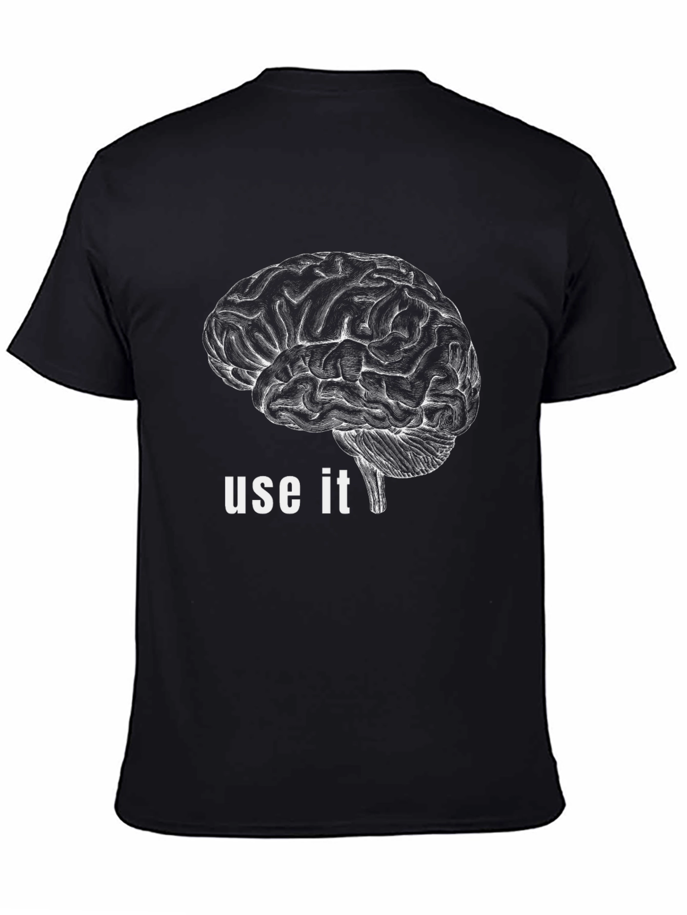 Brain Use It Graphic Tee - Black