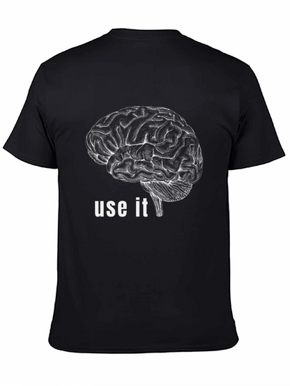 Brain Use It Graphic Tee - Black