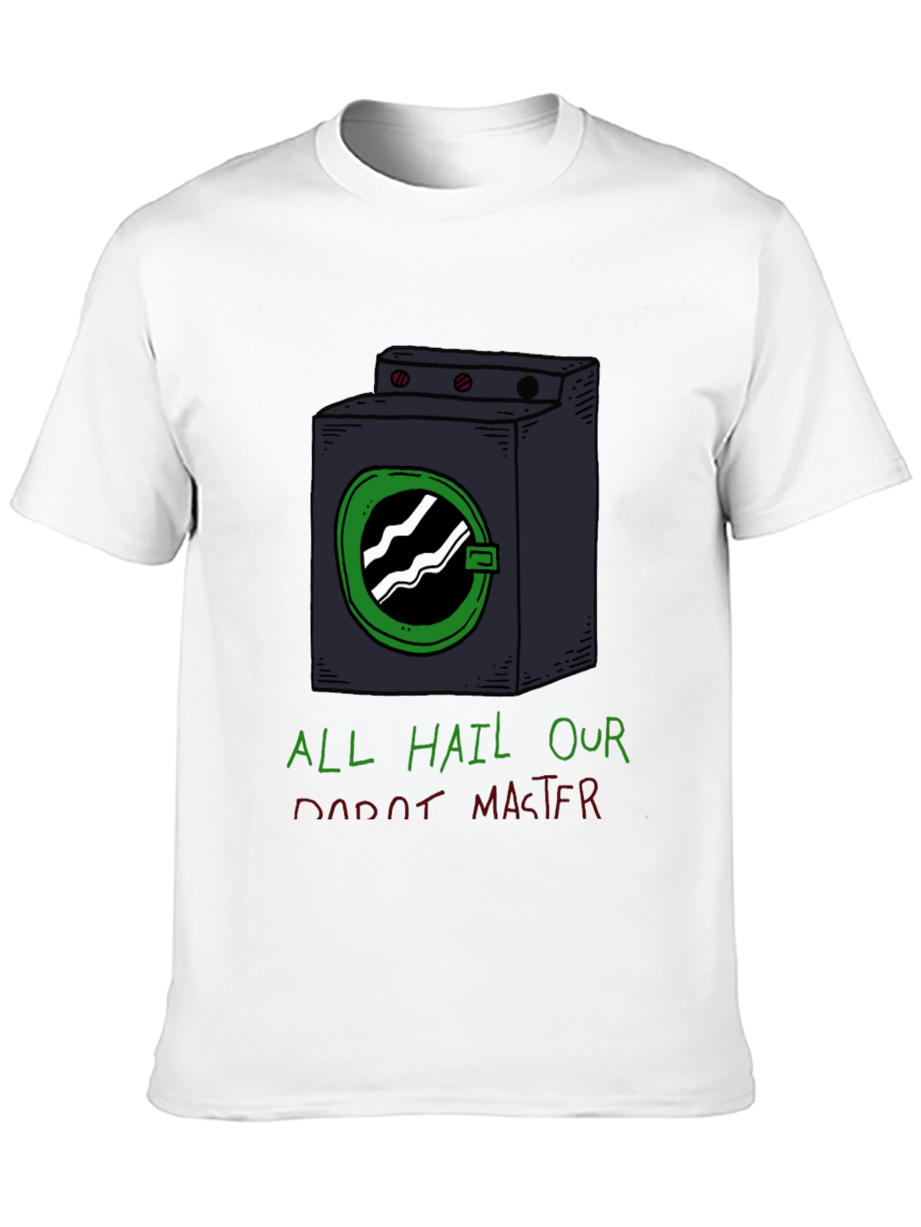 Funny Robot Master Graphic Tee - Black T-Shirt