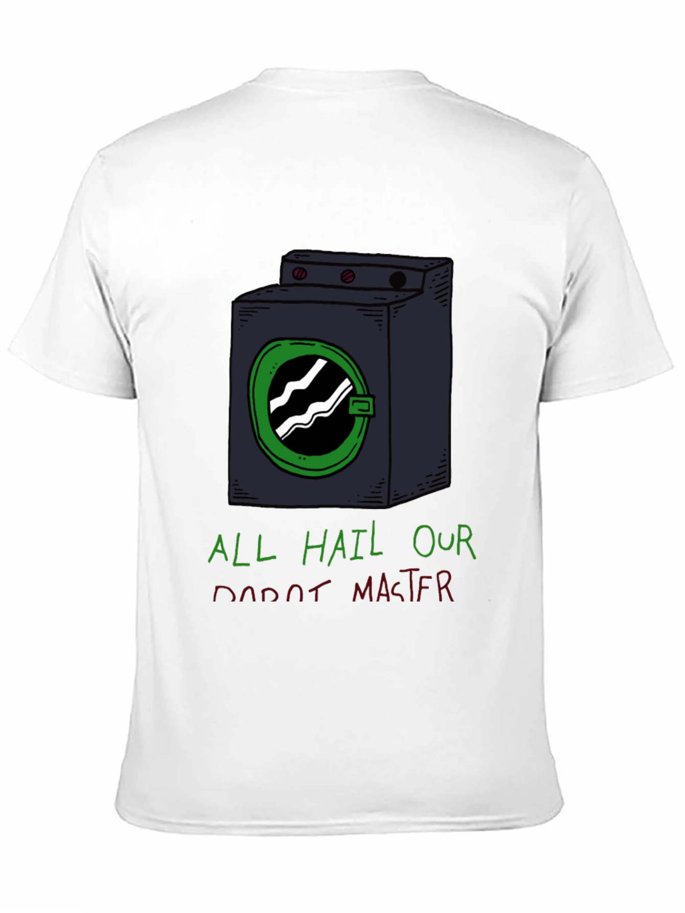 Funny Robot Master Graphic Tee - Black T-Shirt