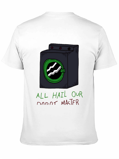 Funny Robot Master Graphic Tee - Black T-Shirt