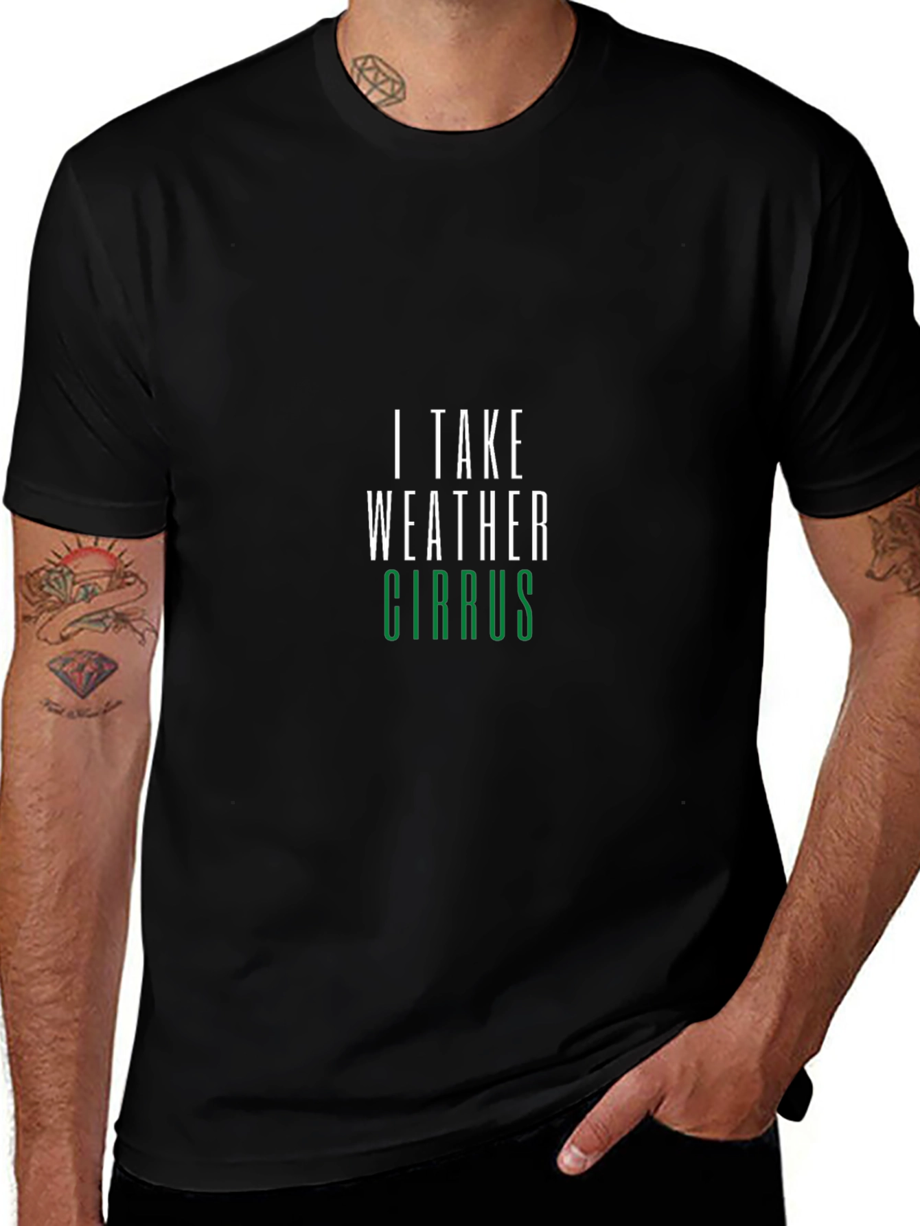 I Take Weather Cirrus Black T-Shirt