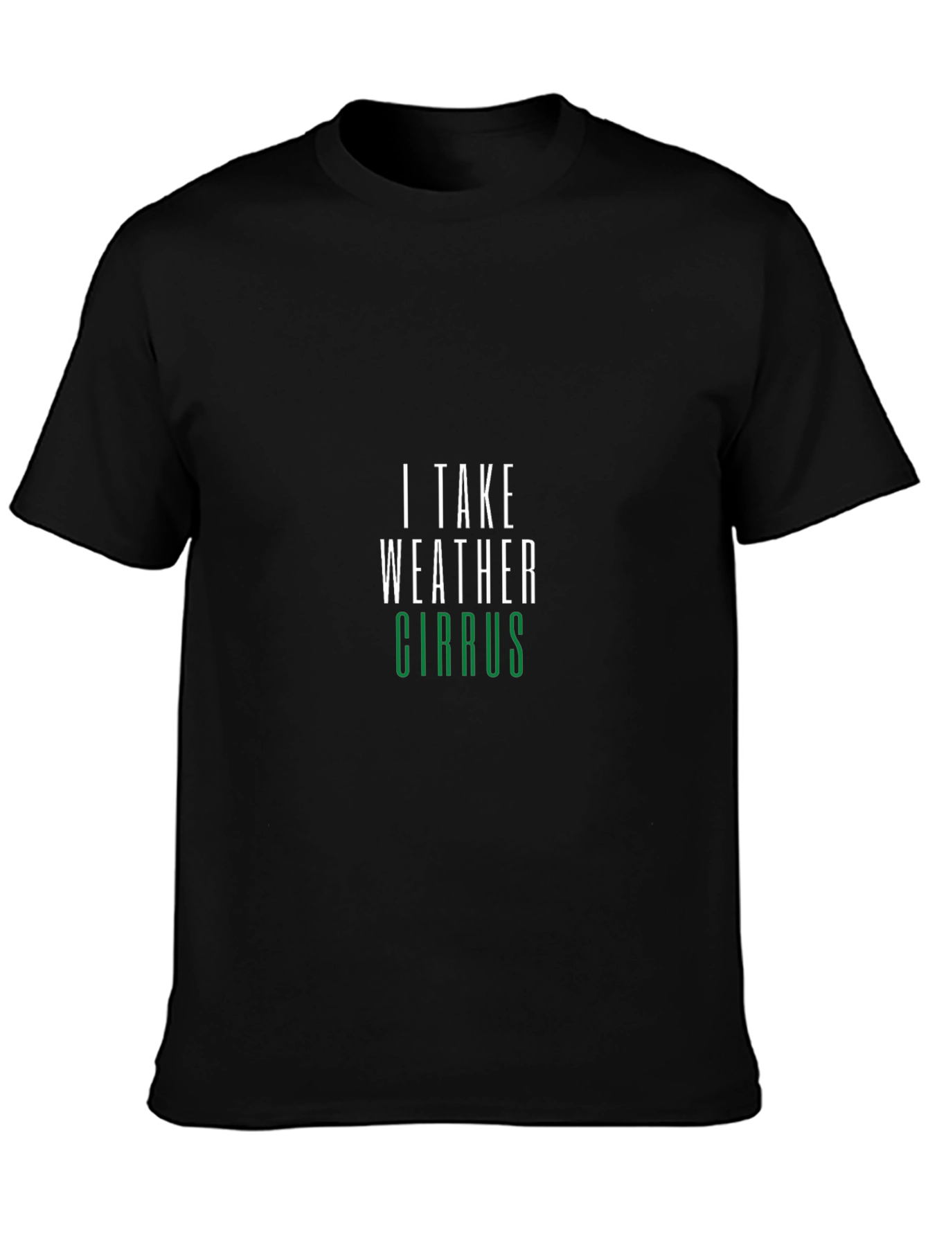 I Take Weather Cirrus Black T-Shirt