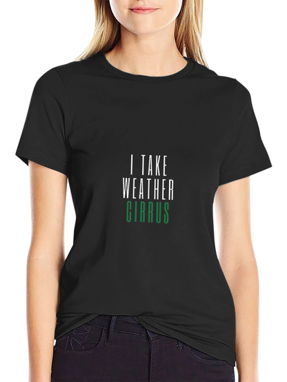 I Take Weather Cirrus Black T-Shirt