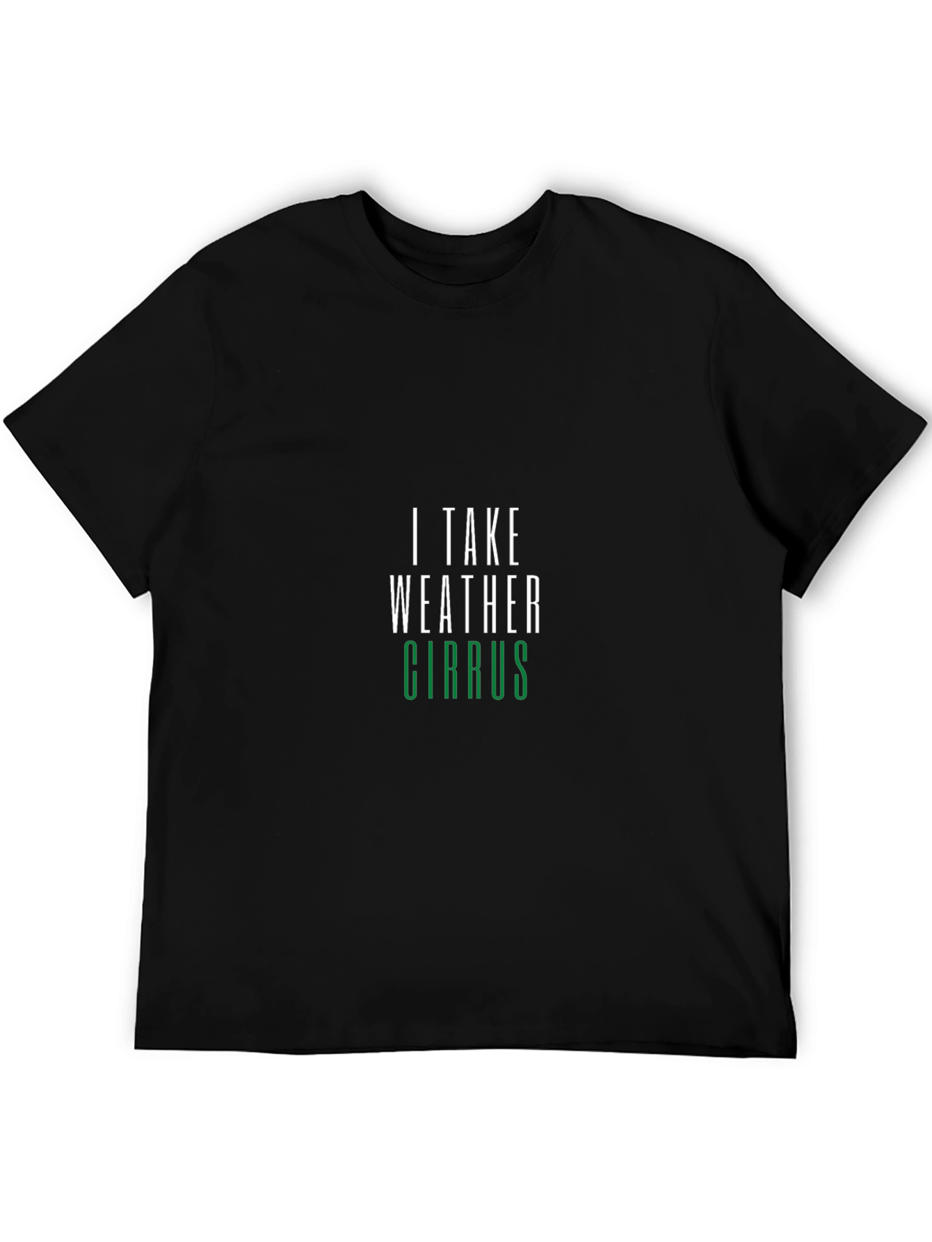I Take Weather Cirrus Black T-Shirt