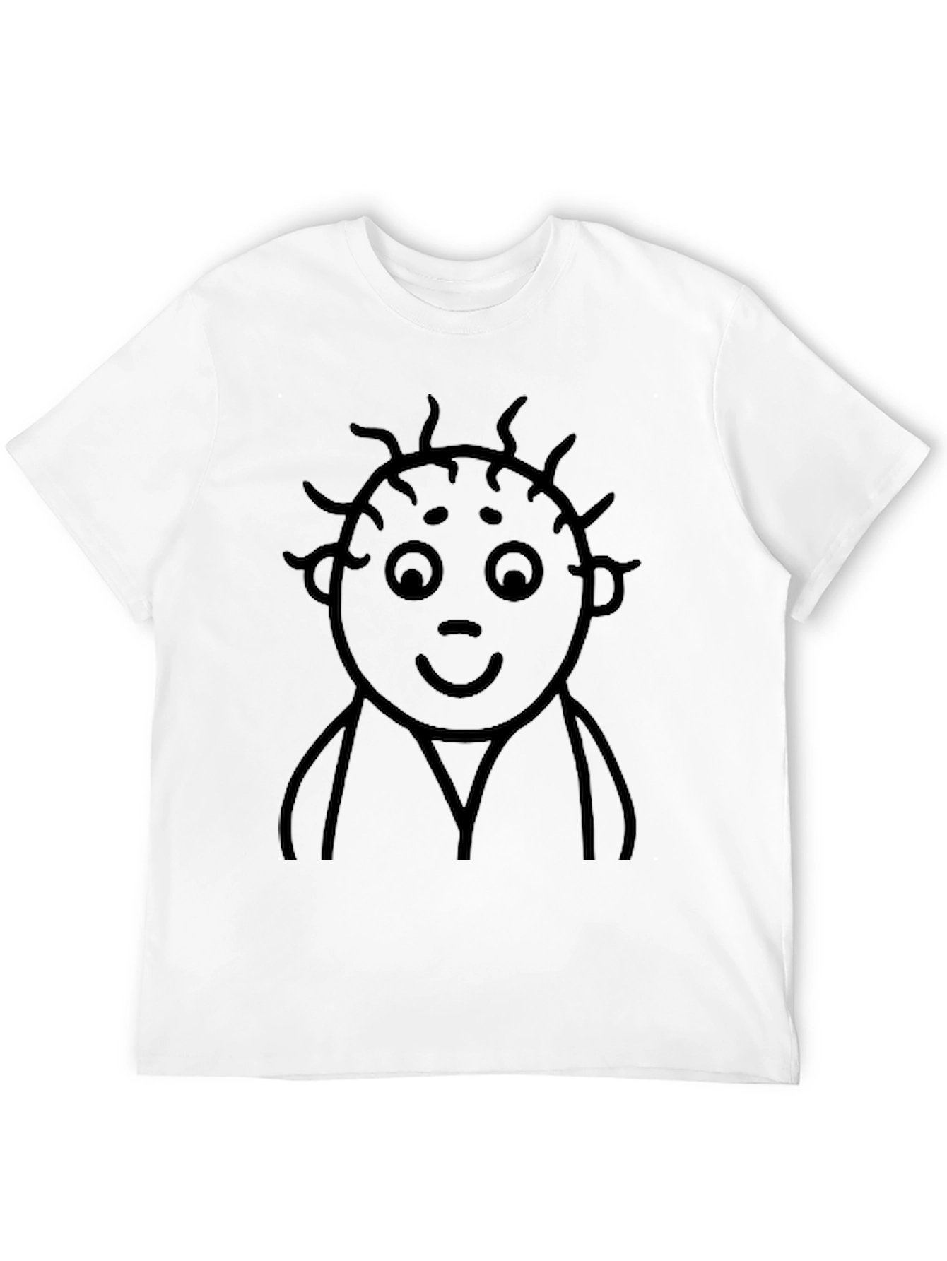 Cartoon Face Black T-Shirt