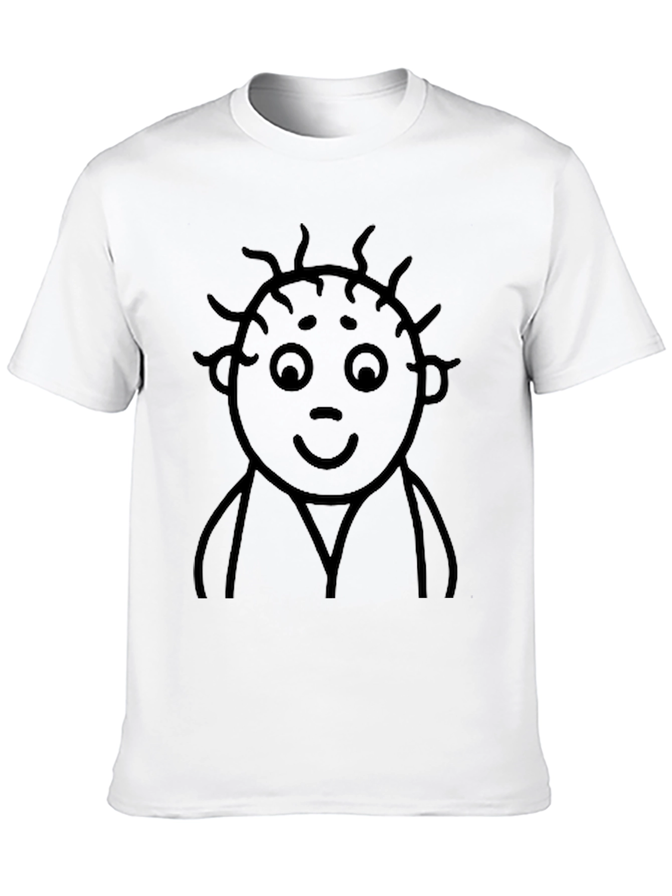 Cartoon Face Black T-Shirt
