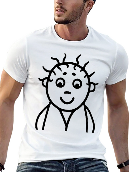 Cartoon Face Black T-Shirt