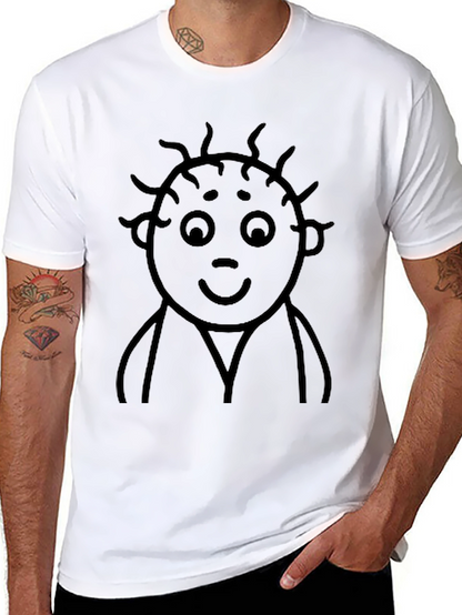 Cartoon Face Black T-Shirt