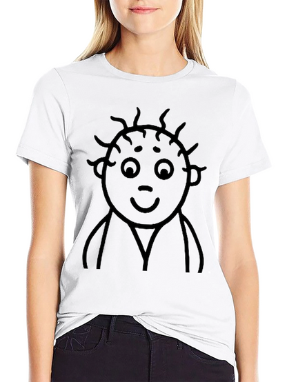 Cartoon Face Black T-Shirt