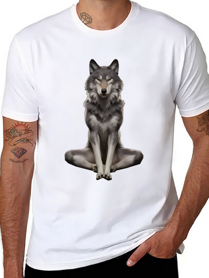 Wolf Meditation Black T-Shirt