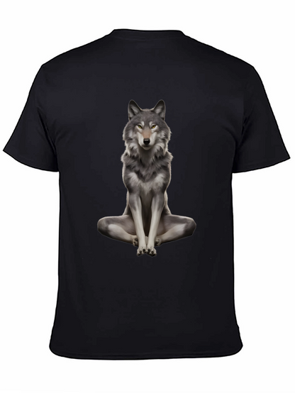 Wolf Meditation Black T-Shirt