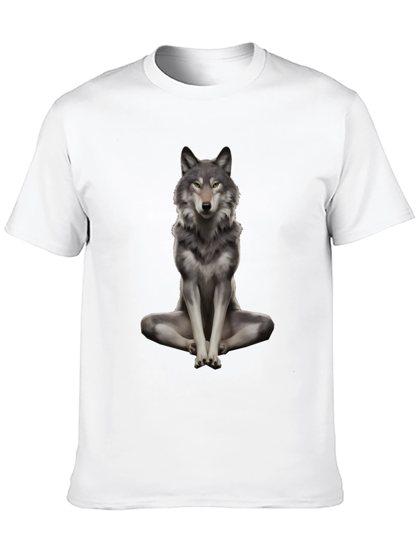 Wolf Meditation Black T-Shirt