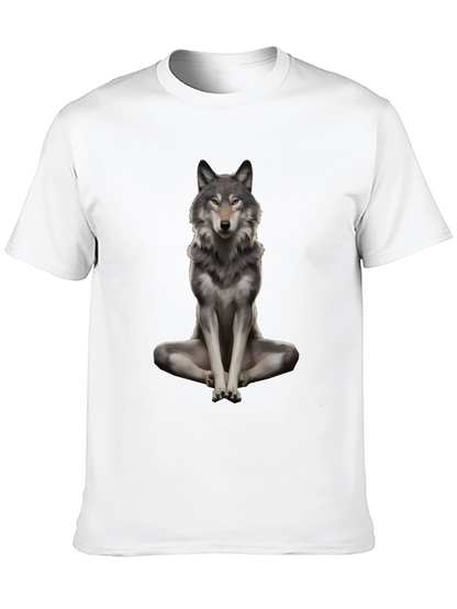 Wolf Meditation Black T-Shirt