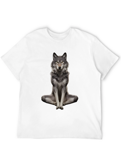 Wolf Meditation Black T-Shirt