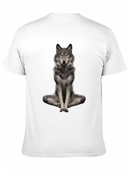 Wolf Meditation Black T-Shirt