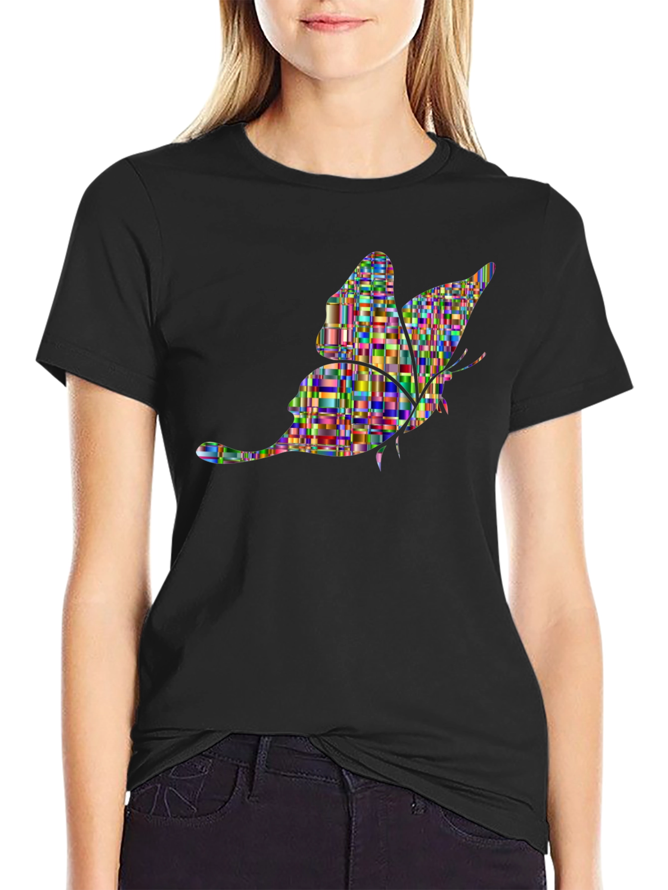 Butterfly Graphic Black T-Shirt