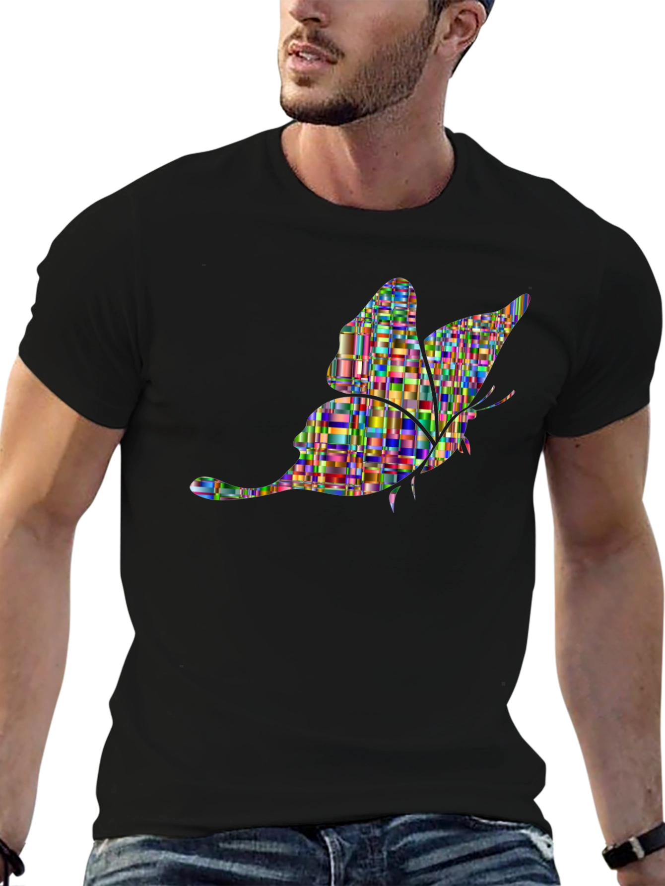 Butterfly Graphic Black T-Shirt