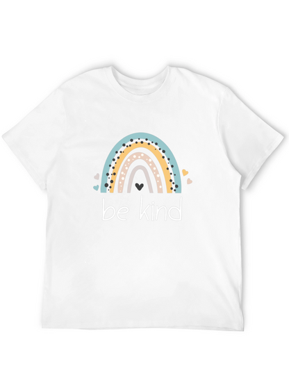 Be Kind Rainbow Graphic T-Shirt - Black