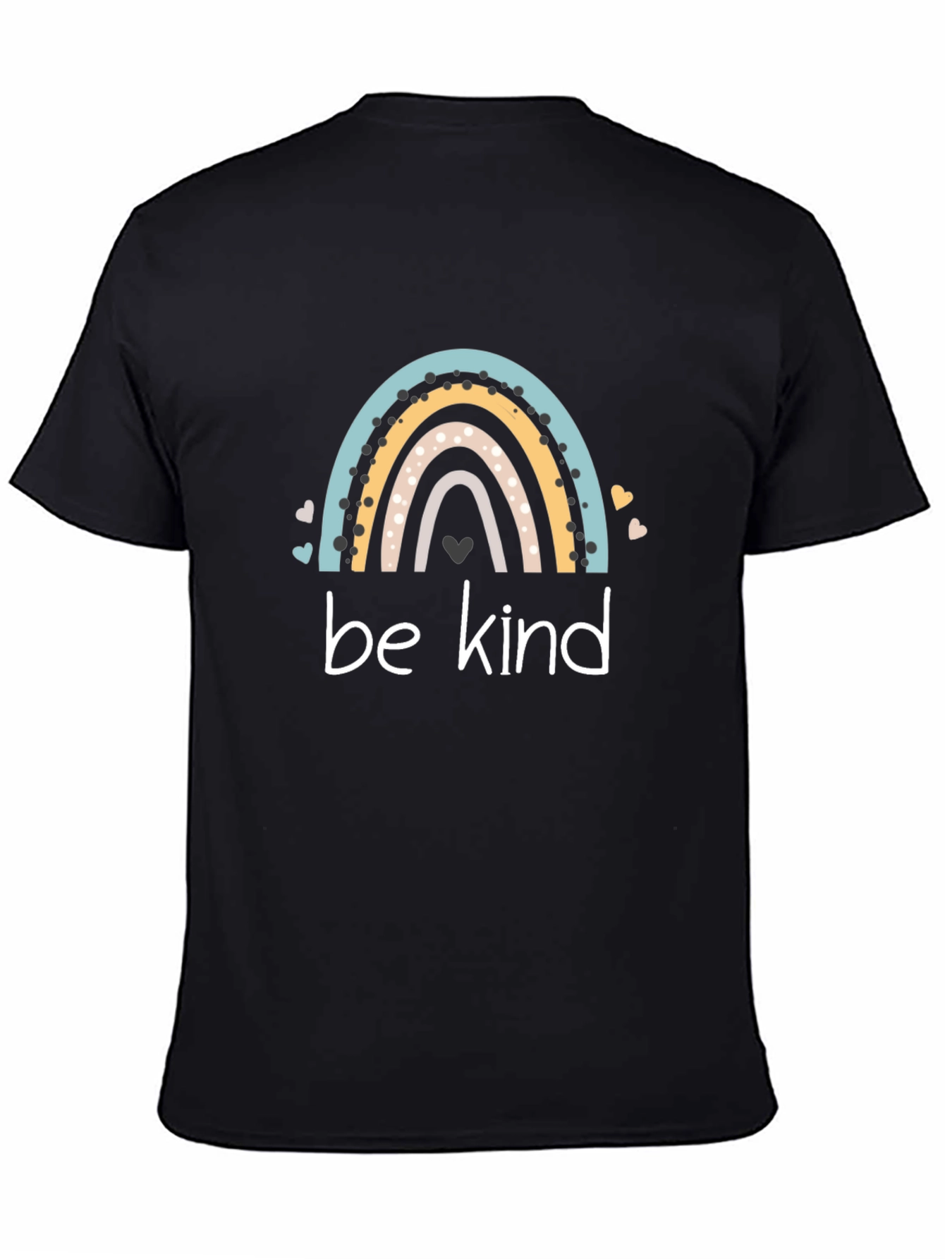Be Kind Rainbow Graphic T-Shirt - Black