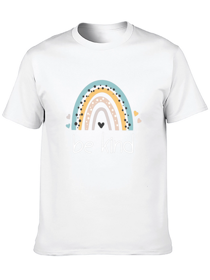 Be Kind Rainbow Graphic T-Shirt - Black