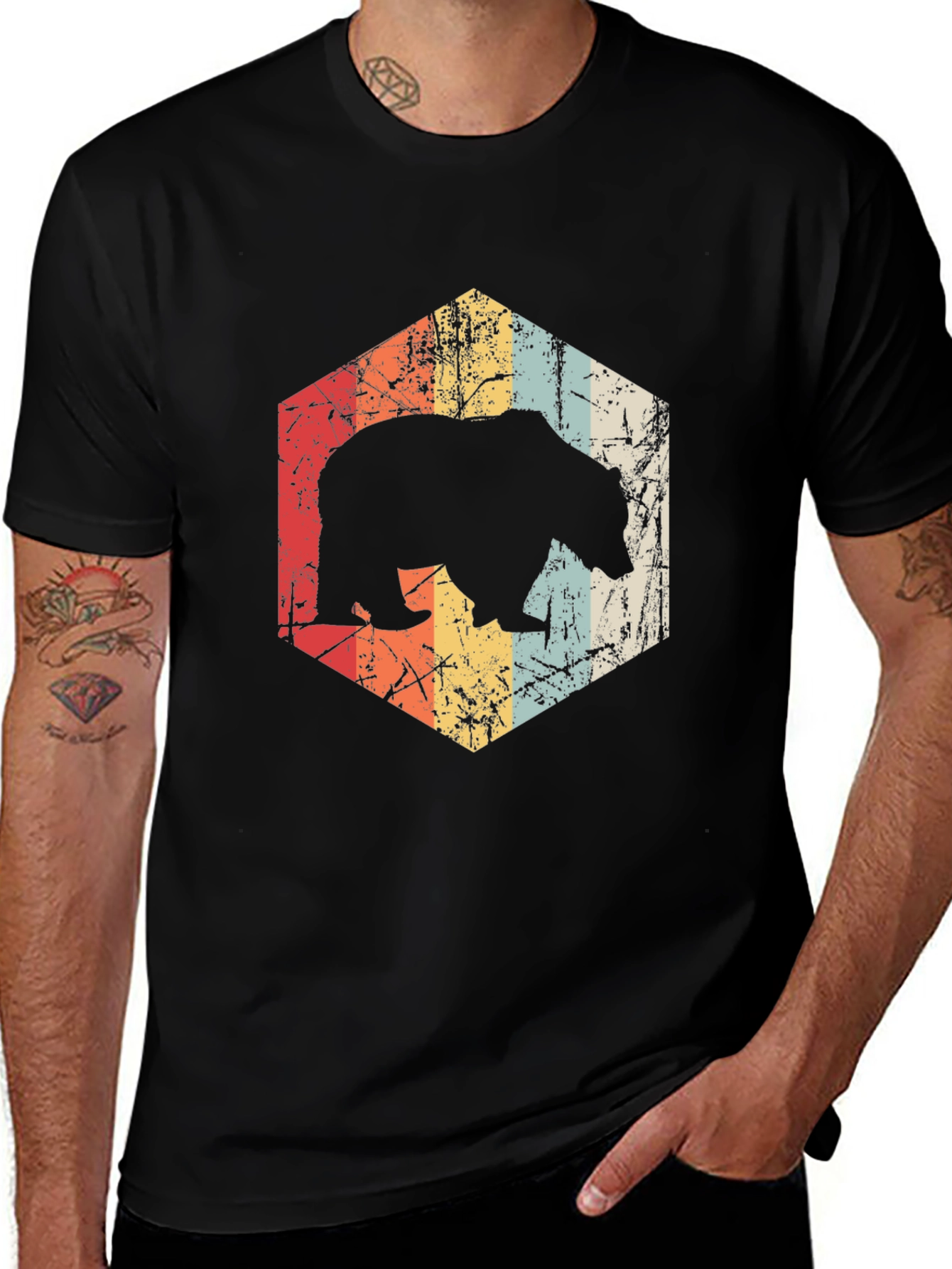 Retro Bear Graphic T-Shirt