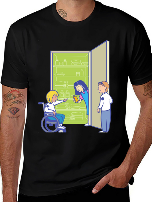Inclusive Cartoon Graphic T-Shirt