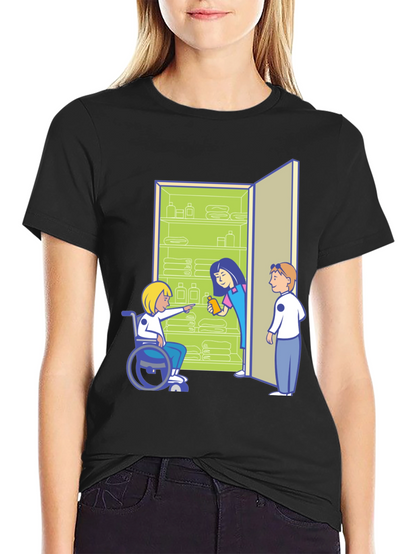 Inclusive Cartoon Graphic T-Shirt