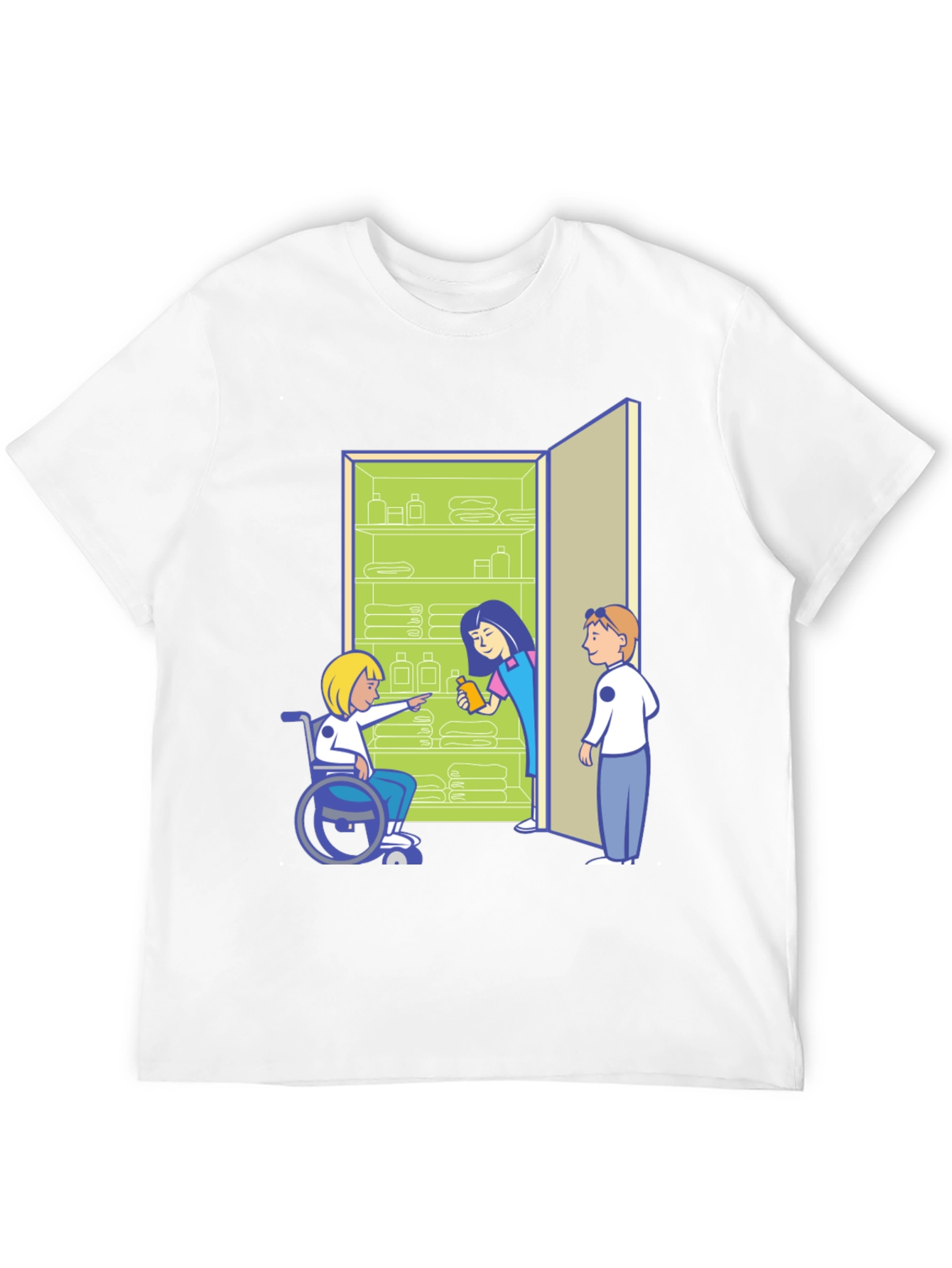 Inclusive Cartoon Graphic T-Shirt