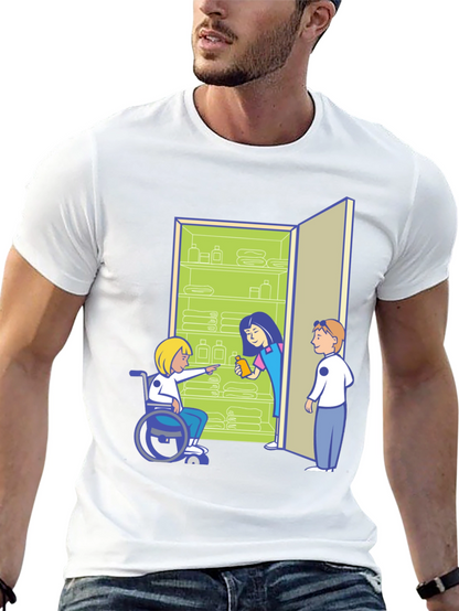 Inclusive Cartoon Graphic T-Shirt